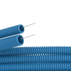Труба гибкая гофрированная ППЛ 25мм с протяжкой лёгкая (50м) синий