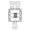 Коробка клеммная Ex из алюминия: 1Ex e IIC Т5 Gb / Ex tb IIIB T95°C DbIP66:Клеммы 4 кв.мм - 5 шт.: А, С:ввод D10,5-18мм под небронир-ныйкабель в ме