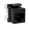 Модуль Keystone RJ45 CAT5E не экранированный, 180 градусов, черный